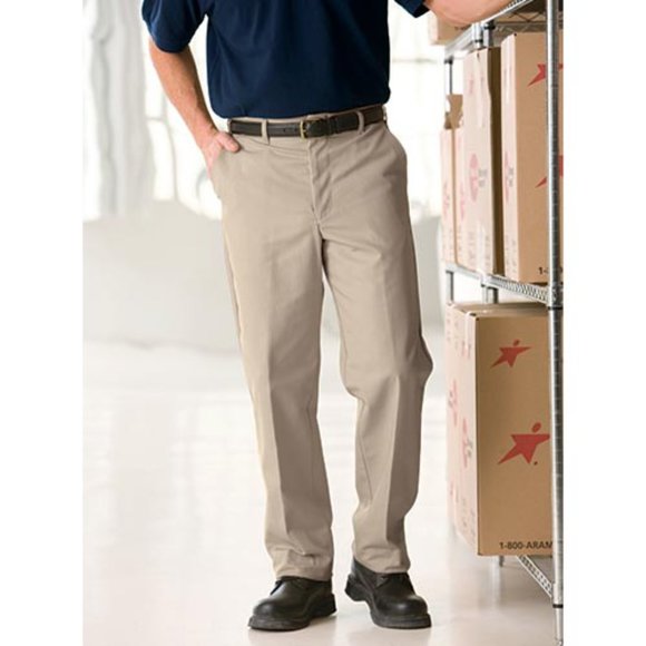 Aramark Other - 🎉HP 🎉 Men's Aramark Flat Front Pants Tan 40 x 32